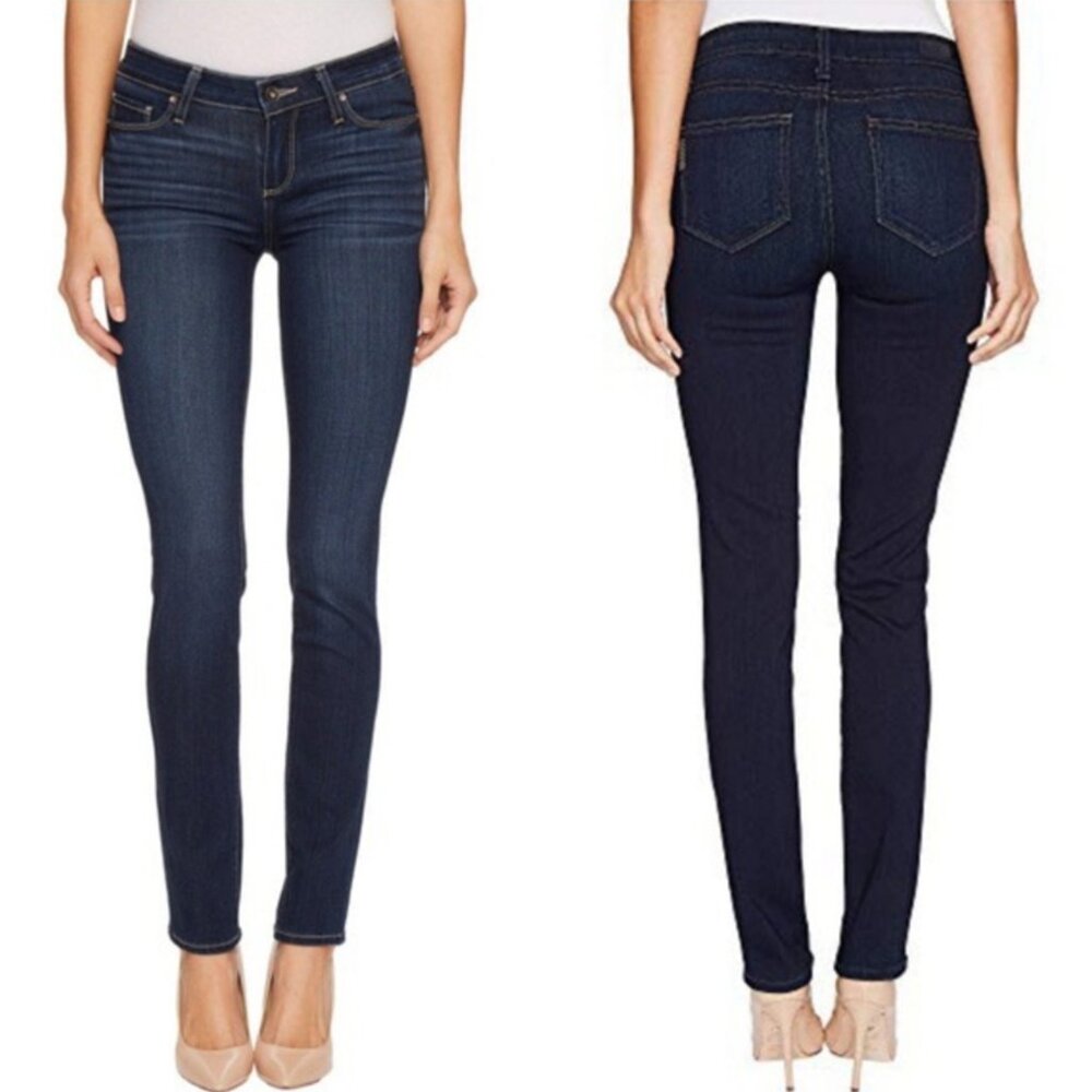 EUC Women's PAIGE "SKYLINE SKINNY" Mid-Rise Stretch Jeans In "CORINNA" | Size 30
